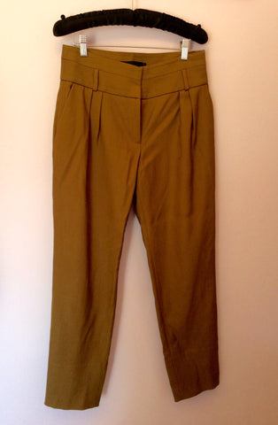 REISS TAN BROWN WOOL BLEND TROUSERS SIZE 10 - Whispers Dress Agency - Womens Trousers - 1