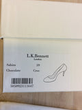 BRAND NEW LK BENNETT SABIRA CHOCOLATE BROWN CROC LEATHER HEELS SIZE 6/39 - Whispers Dress Agency - Sold - 5