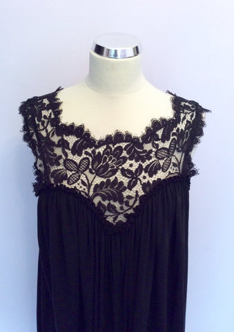 Temperley Black Lace Top Dress Size 10 - Whispers Dress Agency - Womens Dresses - 2
