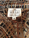 The Masai Clothing Company Black, Brown & White Print Dress Size M - Whispers Dress Agency - Sold - 6