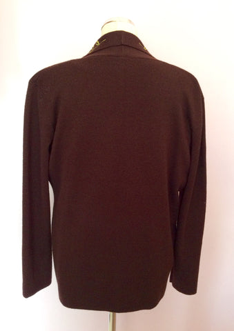 Jacques Vert Brown Embroidered Top, Long Skirt & Cardigan Size 22 - Whispers Dress Agency - Sold - 3