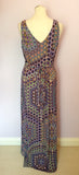 Brand New Monsoon Purple Print Maxi Dress Size 14 - Whispers Dress Agency - Sold - 2