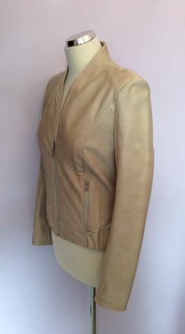 BRAND NEW REISS STONE RICHIE LEATHER JACKET SIZE 10 - Whispers Dress Agency - Womens Coats & Jackets - 2