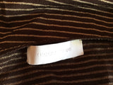 Nicole Farhi Brown & Gold Stripe Fine Knit Cardigan Size M - Whispers Dress Agency - Sold - 3