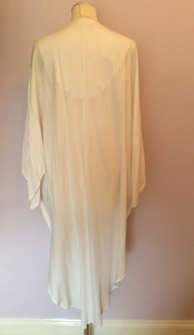 Caraclan White Cotton Kaftan/ Cover Up Dress One Size - Whispers Dress Agency - Sold - 3
