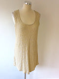 RELIGION NUDE BEADED & SEQUINNED SHIFT DRESS SIZE XS UK 8