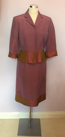 Laura Ashley Deep Dusky Pink Dress & Jacket Suit Size 10 - Whispers Dress Agency - Womens Suits & Tailoring - 1