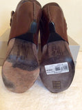 All Saints Brown Suede & Leather Peeptoe Eos Boots Size 5/38 - Whispers Dress Agency - Sold - 7