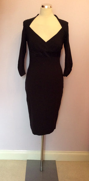DIVA CATWALK BLACK 3/4 SLEEVE WIGGLE PENCIL DRESS SIZE L - Whispers Dress Agency - Sold - 1