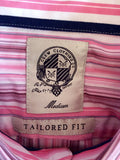 Crew Clothing Pink & White Stripe Long Sleeve Shirt Size M - Whispers Dress Agency - Mens Casual Shirts & Tops - 2