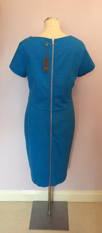 Brand New Pied A Terre Azure Blue Seam Detail Dress Size 16 - Whispers Dress Agency - Womens Dresses - 2