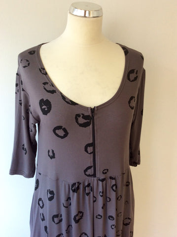 ONE LIFE BROWN PRINT STRETCH JERSEY DRESS SIZE S - Whispers Dress Agency - Womens Dresses - 2