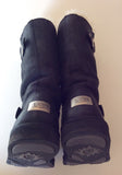 Ugg Kensington Black Leather Boots Size 7.5/41 - Whispers Dress Agency - Sold - 6
