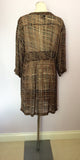 The Masai Clothing Company Black, Brown & White Print Dress Size M - Whispers Dress Agency - Sold - 4