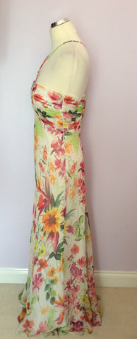 Laundry By Shelli Segal Floral Print Silk Long Dress Size 12 - Whispers Dress Agency - Womens Dresses - 2
