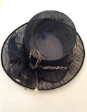 Marks & Spencer Autograph Black & Cream Print Formal Hat - Whispers Dress Agency - Womens Formal Hats & Fascinators - 3