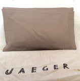 Vintage Jaeger Beige Leather Clutchbag - Whispers Dress Agency - Sold - 2