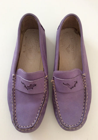 Laurent Effel Lavender Suede Loafers Size 5/38 - Whispers Dress Agency - Sold - 2