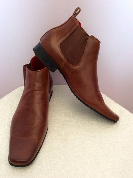 Giovanni Tan Brown Ankle Boots Size 10 / 44 - Whispers Dress Agency - Sold - 1