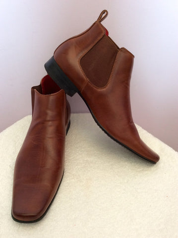 Giovanni Tan Brown Ankle Boots Size 10 / 44 - Whispers Dress Agency - Sold - 1