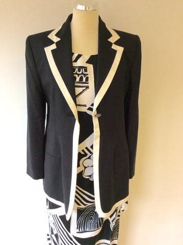 MICHEL AMBERS BLACK & WHITE JACKET, TOP & LONG WRAP SKIRT SUIT SIZE 12/14 - Whispers Dress Agency - Women suits & Tailoring - 2