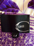 Just Cavalli Purple & White Print Dress Size 44 UK 12 - Whispers Dress Agency - Sold - 4