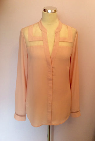 LONG TALL SALLY PALE PINK SHEER TRIM BLOUSE SIZE 12 - Whispers Dress Agency - Womens Shirts & Blouses - 1