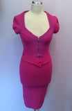 Morgan Fuchsia Pink Stretch Pencil Dress Size XS - Whispers Dress Agency - Womens Dresses - 1
