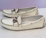 Prada White Patent Leather Loafers Size 5/38 - Whispers Dress Agency - Sold - 4