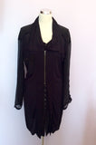 All Saints Black Apolina Shirt Dress Size 10 - Whispers Dress Agency - Sold - 3