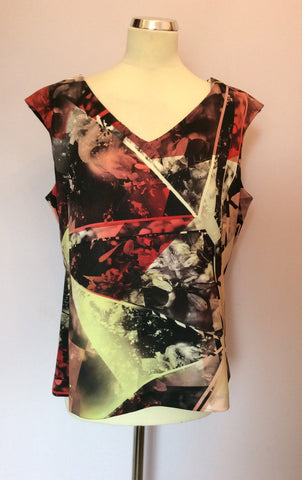 Brand New Per Una Speziale Multi Coloured Print Top Size 18 - Whispers Dress Agency - Womens Tops - 1