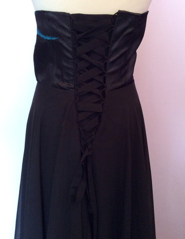 Grace Karin Black Strapless Embroidered Ball Gown Size 20 - Whispers Dress Agency - Womens Eveningwear - 5