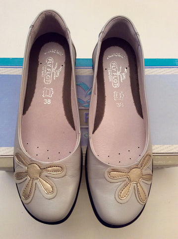 Brand New Fly Flot Pearl Leather Flat Comfort Shoes Size 5/38 - Whispers Dress Agency - Womens Flats - 1