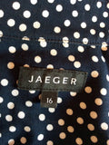Jaeger Navy Blue & White Spot Top & Trousers Suit Size 16 - Whispers Dress Agency - Womens Suits & Tailoring - 6