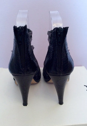 Aldo Black Snakeskin Leather Studded Heel Sandals Size 4/37 - Whispers Dress Agency - Womens Heels - 5