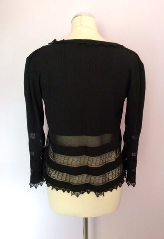 St Ambecco Black Tie Front Cardigan Size L - Whispers Dress Agency - Womens Knitwear - 2