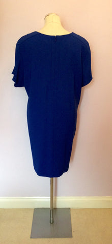 Brand New Pied A Terre Cobalt Blue Crepe Woven Shift Dress Size 18 - Whispers Dress Agency - Womens Dresses - 2