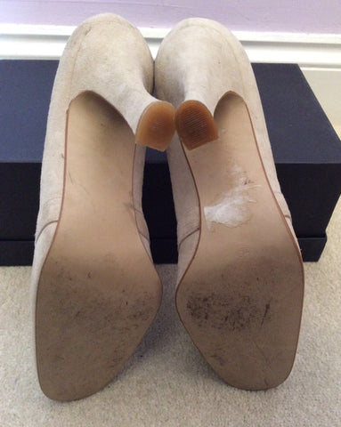 Vintage 1990s Biba Cream Suede Heeled Court Shoes Size 6.5/40 - Whispers Dress Agency - Sold - 6
