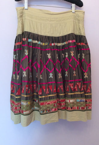 Whistles Beige & Multi Coloured Print Full Skirt Size 10 - Whispers Dress Agency - Womens Skirts - 2