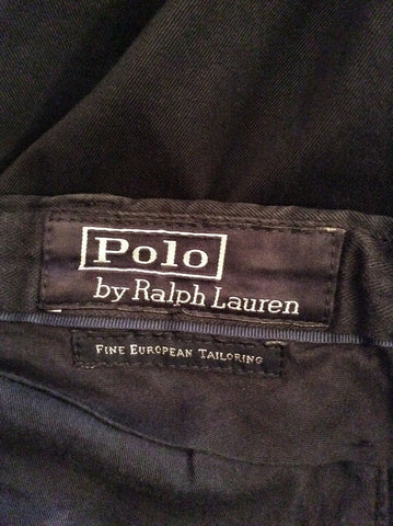 Ralph Lauren Dark Blue Cotton Chino Trousers Size 36/32 - Whispers Dress Agency - Sold - 2