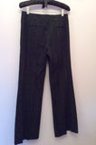 Whistles Black & Brown Pinstripe Formal Trousers Size 8 - Whispers Dress Agency - Womens Trousers - 3