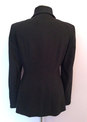 Karen Millen Black Zip Jacket & Long Skirt Suit Size 14 - Whispers Dress Agency - Sold - 3
