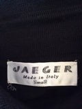 Vintage Jaeger Layered Collar Black Wool Jumper Size S - Whispers Dress Agency - Sold - 3