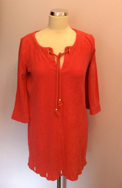 Juicy Couture Coral Pink Toweling Cover Up / Top Size M - Whispers Dress Agency - Womens Swim & Beachwear - 1