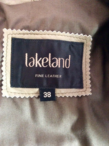 Lakeland Dark Beige Soft Leather Jacket Size 38 - Whispers Dress Agency - Sold - 6