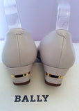 In Box Bally Beige Leather Court Shoes Size 5/38 - Whispers Dress Agency - Sold - 4