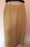 Joyce Ridings Beige Linen Long Wrap Across Skirt Size 14 - Whispers Dress Agency - Womens Skirts - 2