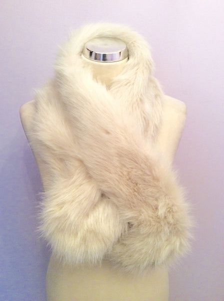 Brand New Per Una Cream Faux Fur Scarf - Whispers Dress Agency - Womens Scarves & Wraps - 1