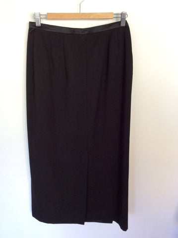 BARCLAY BLACK WRAP AROUND CALF LENGTH SKIRT SIZE 12 - Whispers Dress Agency - Womens Skirts - 1
