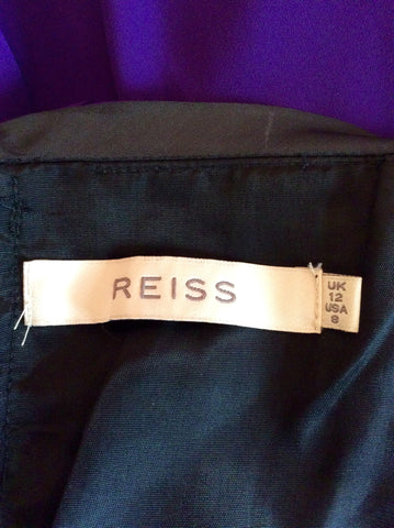 Reiss Black & Purple Strapless Helga Dress Size 12 - Whispers Dress Agency - Womens Dresses - 3